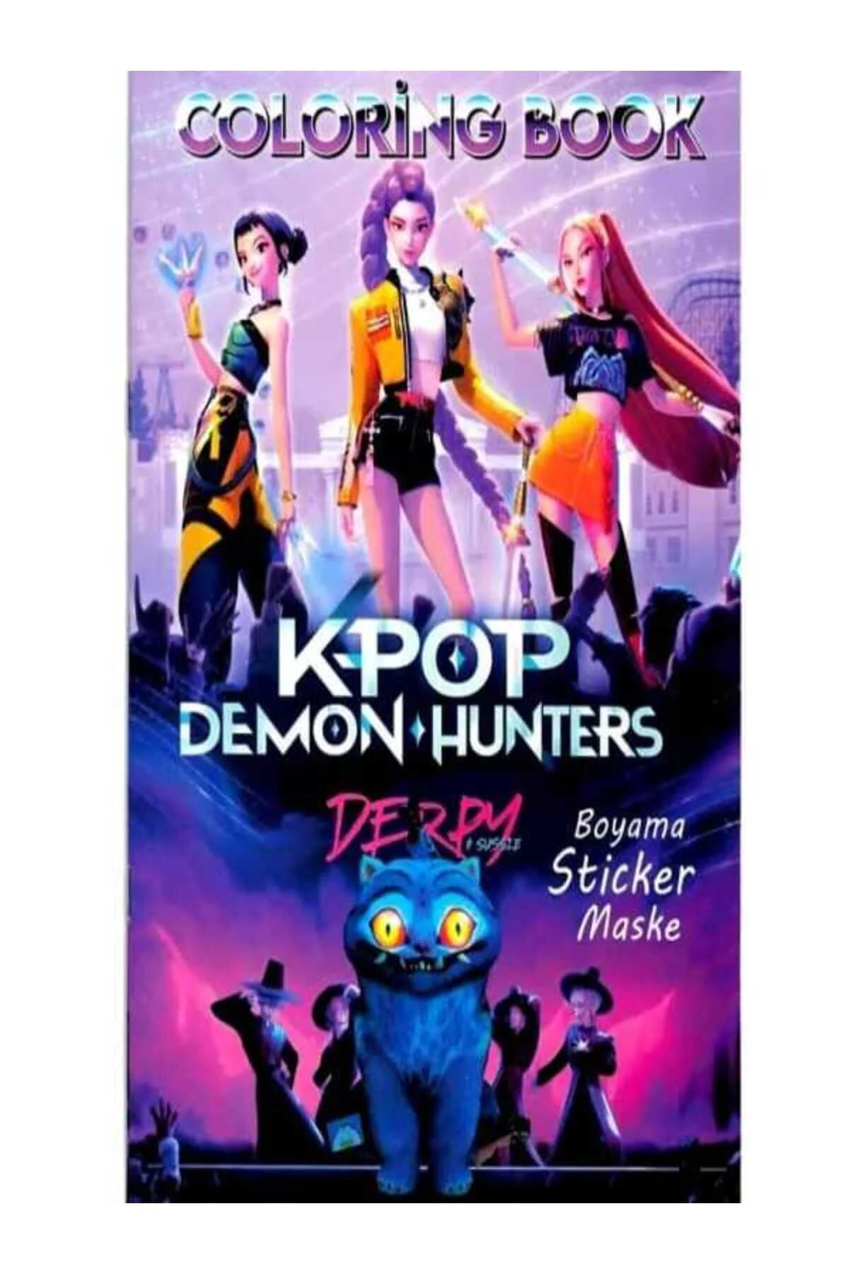 K-Pop Demon Hunters Boyama Kitabı Stickerlı 
